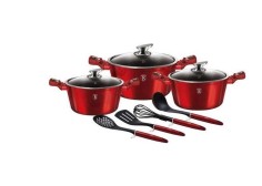 Set oale si cratite marmorate, 10 piese, din aluminiu forjat, Burgundy Collection, Berlinger Haus, BH 6150 - Berlinger Haus prod