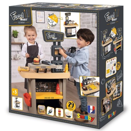 Restaurant pentru copii Smoby Food Corner negru